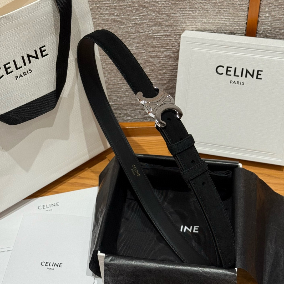 Celine Triomphe Leather Belt 2.5cm