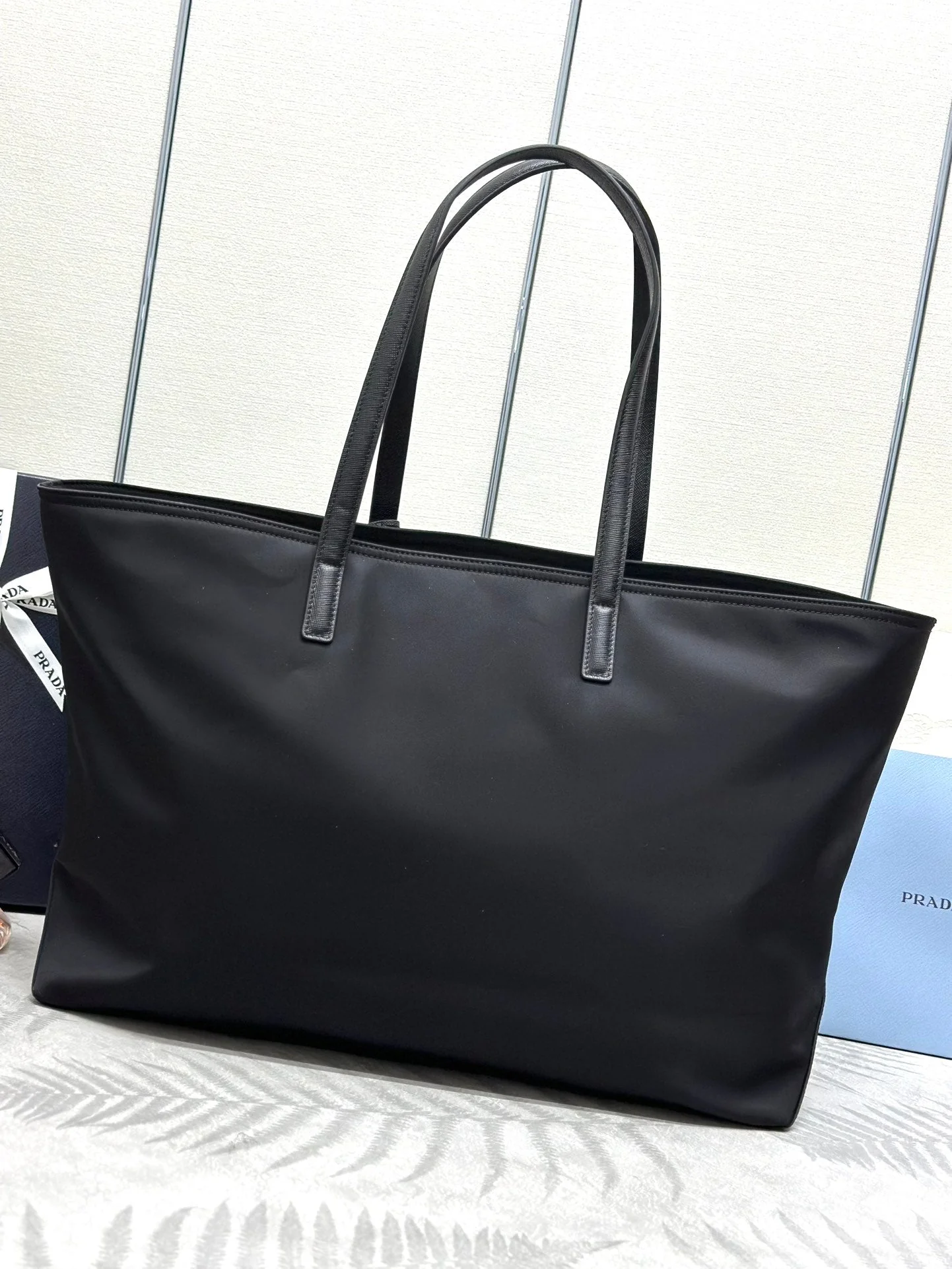Prada  CLASSIC TOTE BAG 43 IN BLACK RE-NYLON FABRIC