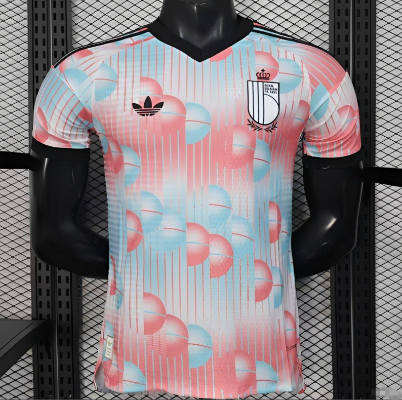 2026 Player Version Belgium Away White Pink Jersey S-3XL