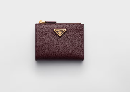 Prada Saffiano Small Wallet-Burgundy