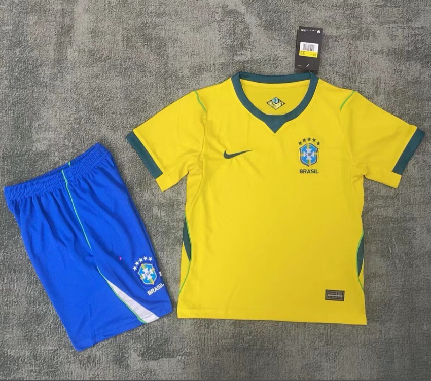 Kids 2026 Brazil Home Jersey  16-28