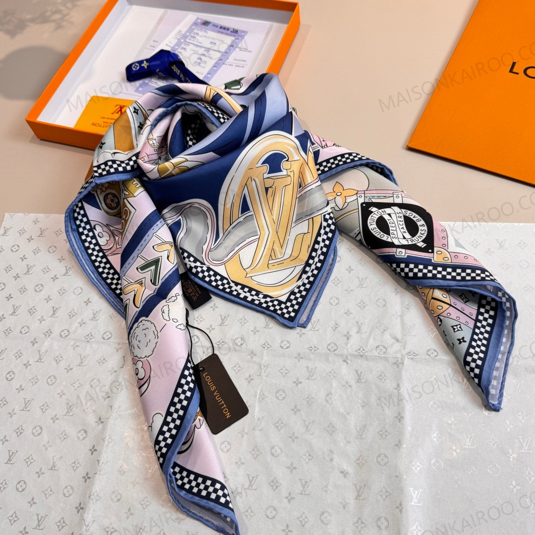 Louis Vuitton LV Vivienne Travel 90 Square Scarf - KAIROO