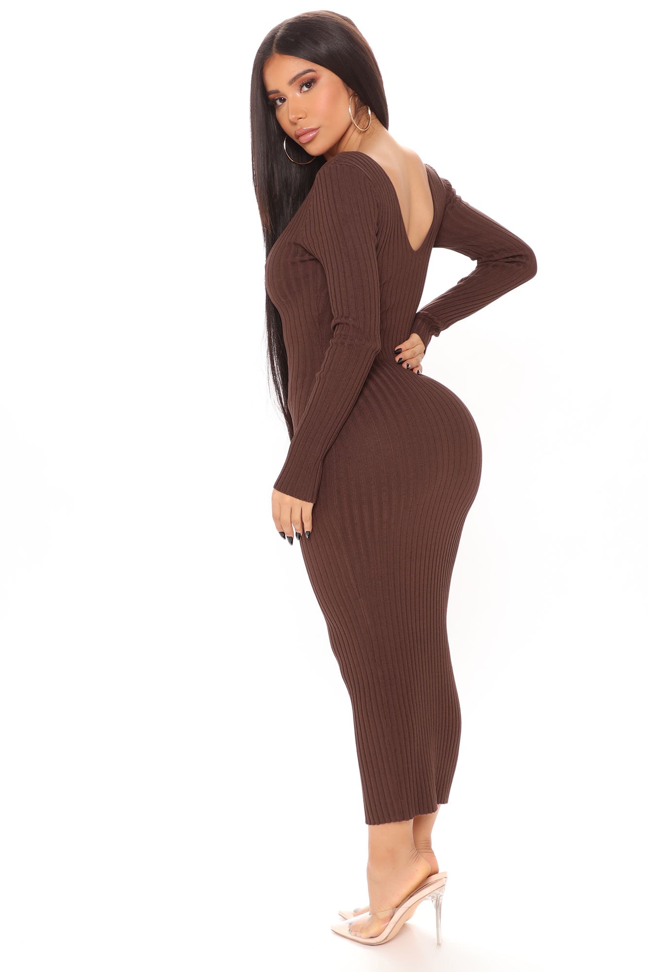 Kallan Knit Dress - Brown