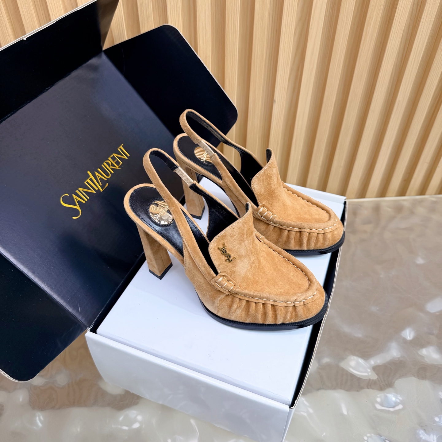Saint Laurent Le Loafer Slingback Pump