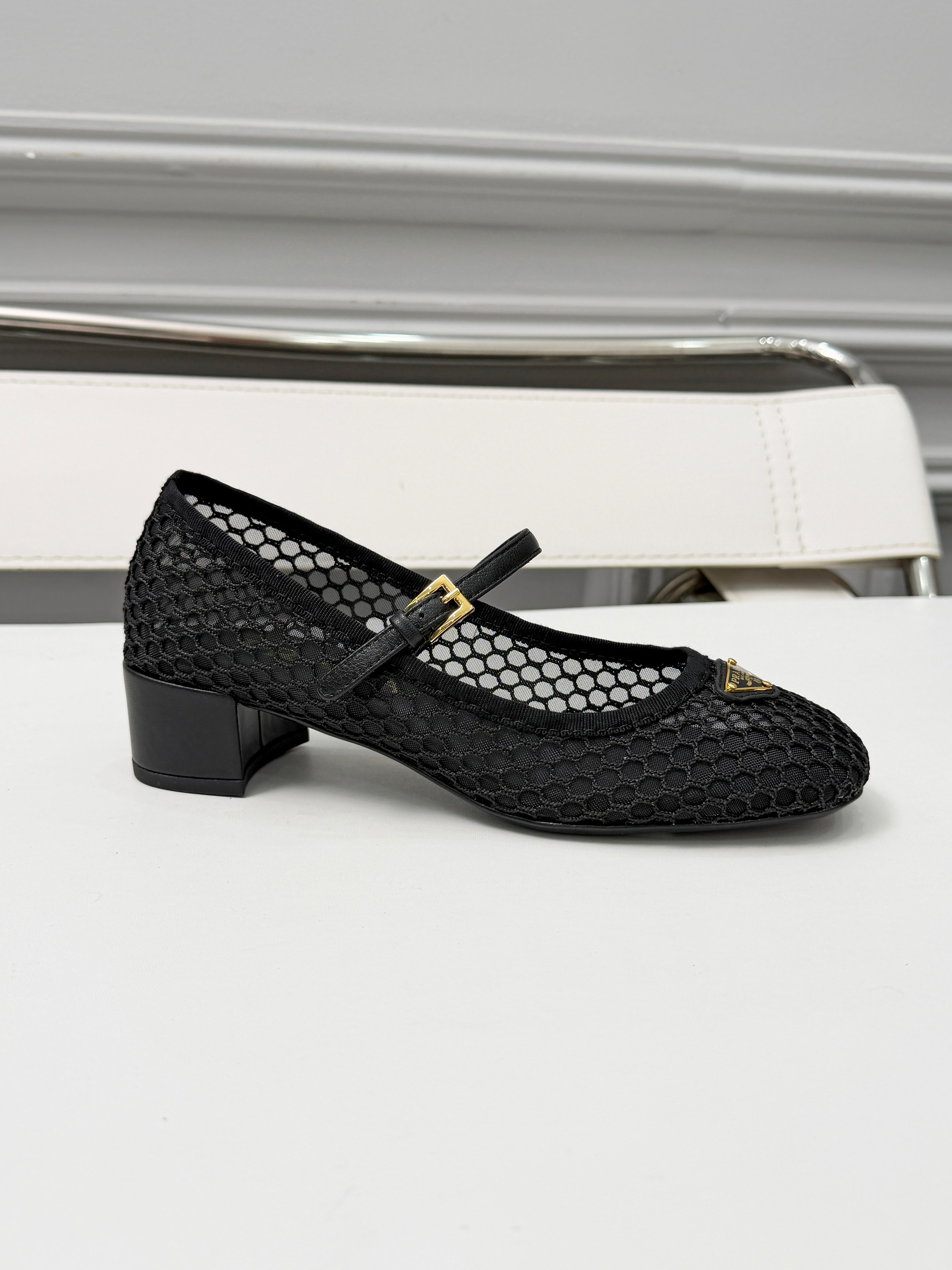Prada Low heel mesh fabric ballerinas
