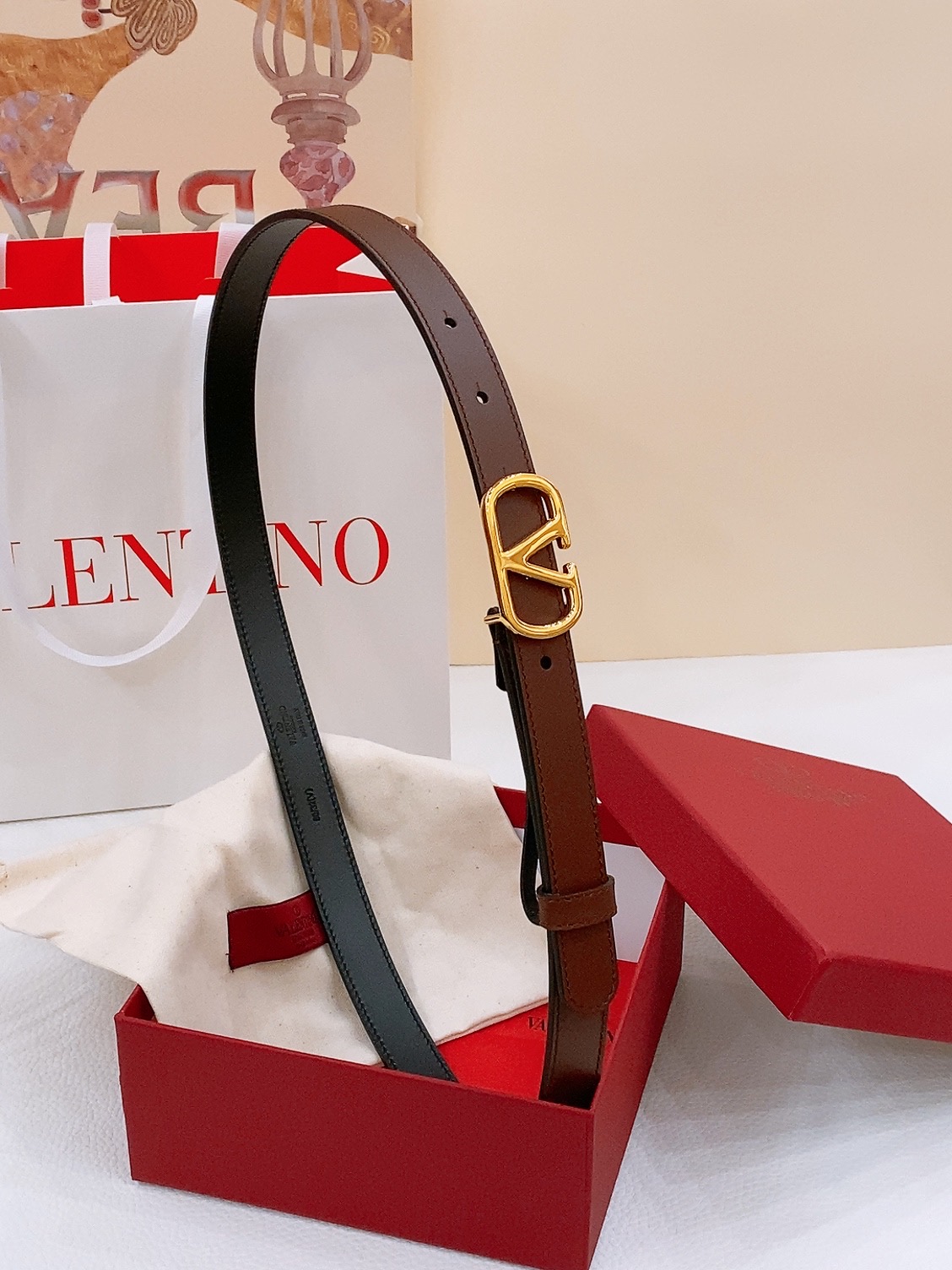 Valentino Leather Belt 2cm