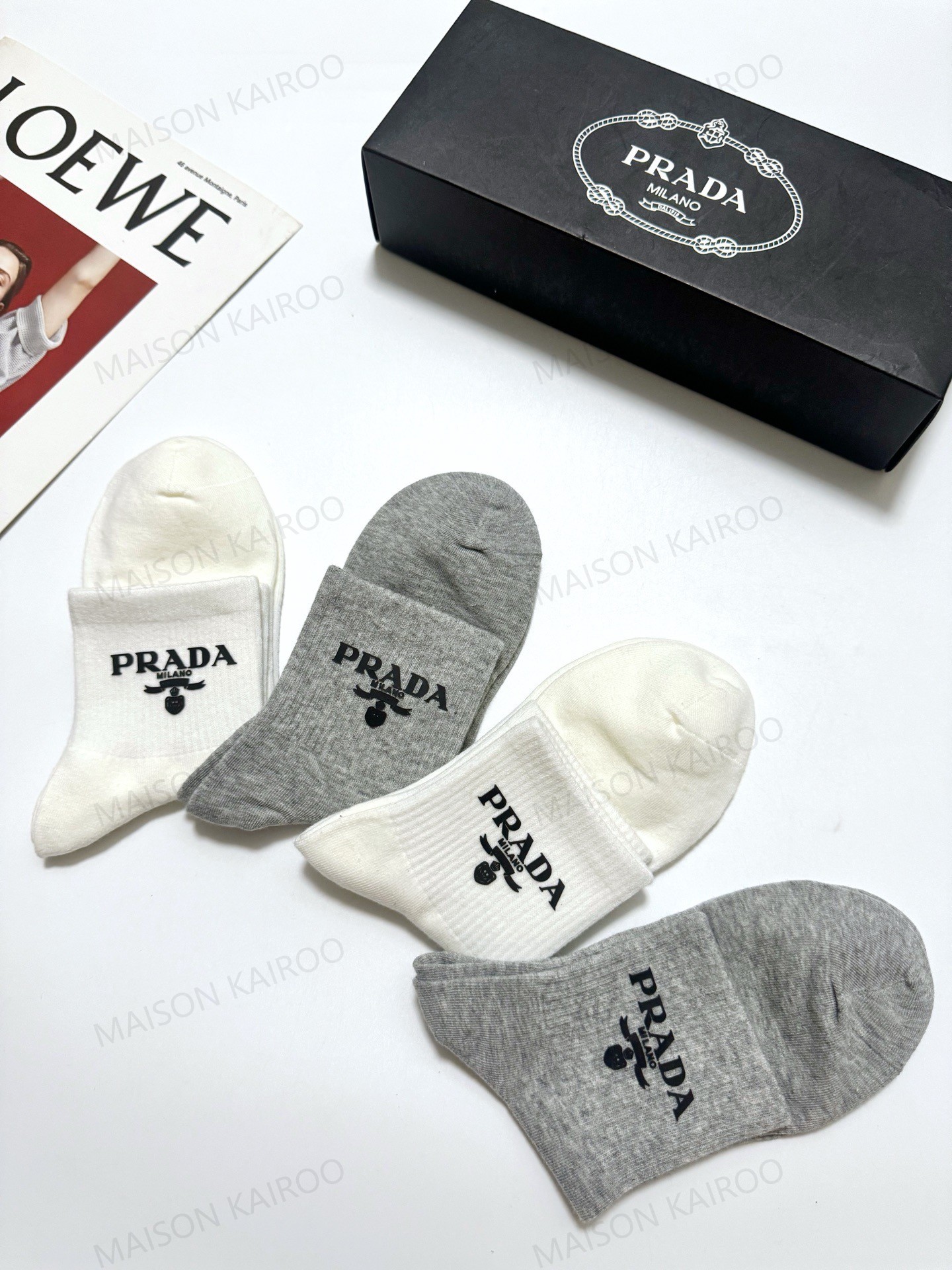 Prada Socks 4-Pack - KAIROO