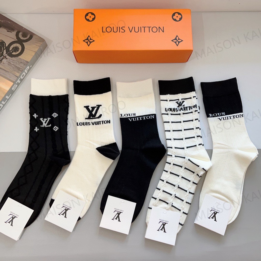 Louis Vuitton LV Socks 5-Pack - KAIROO