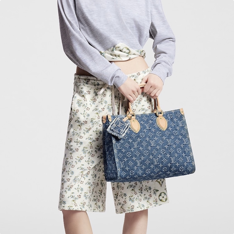 Louis Vuitton LV ONTHEGO Denim Bag