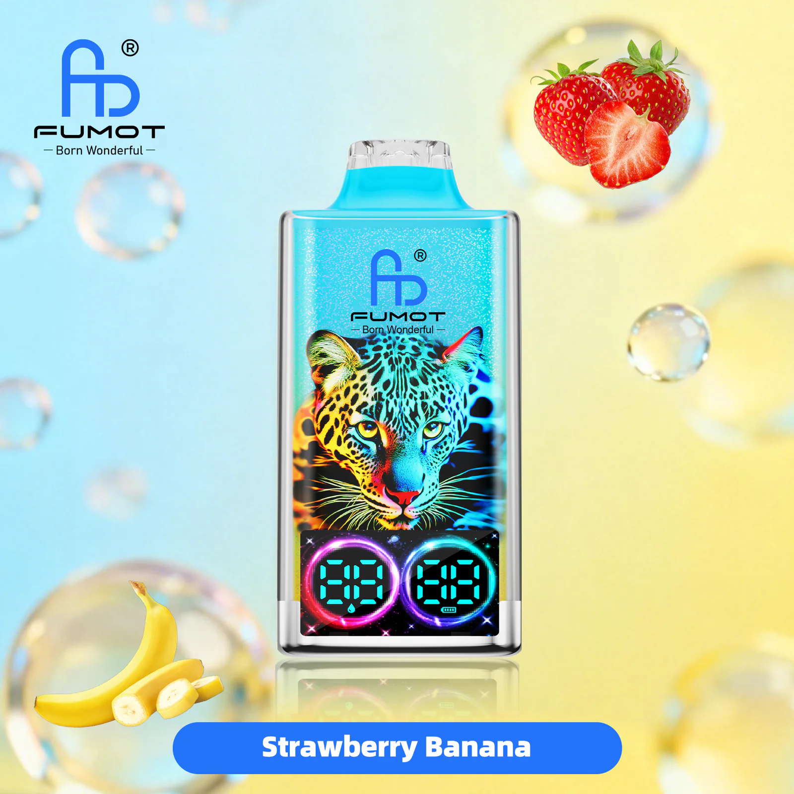 FUMOT Leopard 40K Disposable Vape – Strawberry Banana - Vaba Vape-Shop
