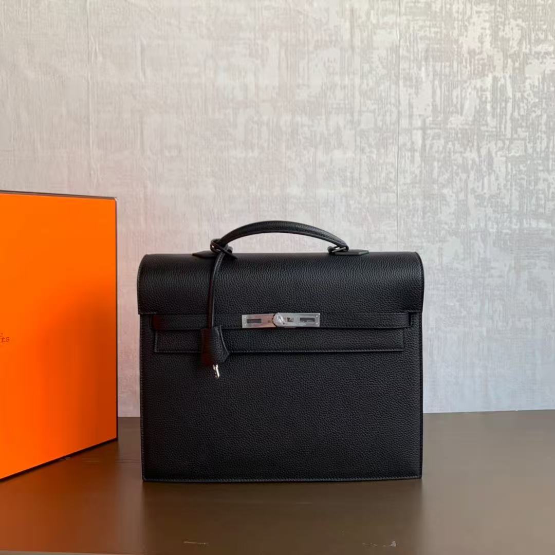 Hermes Kelly briefcase men's bag