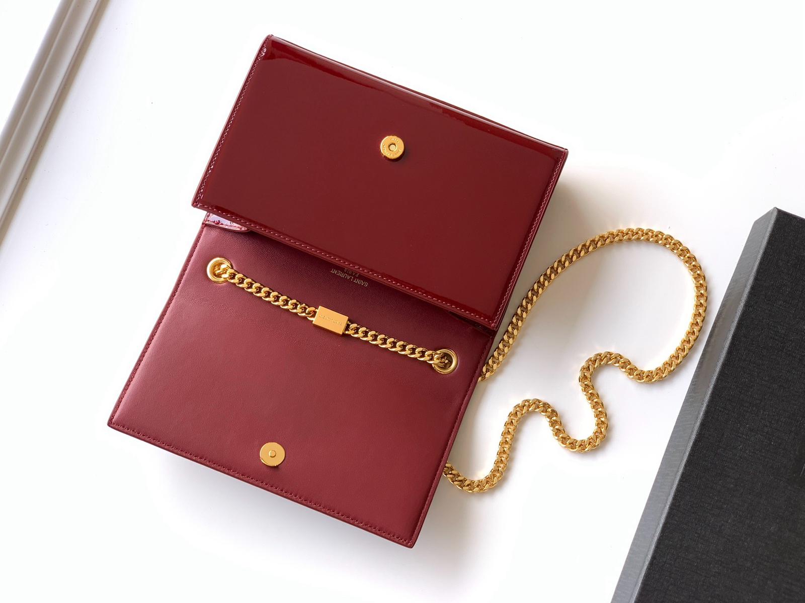 YSL Saint Laurent red crossbody bag
