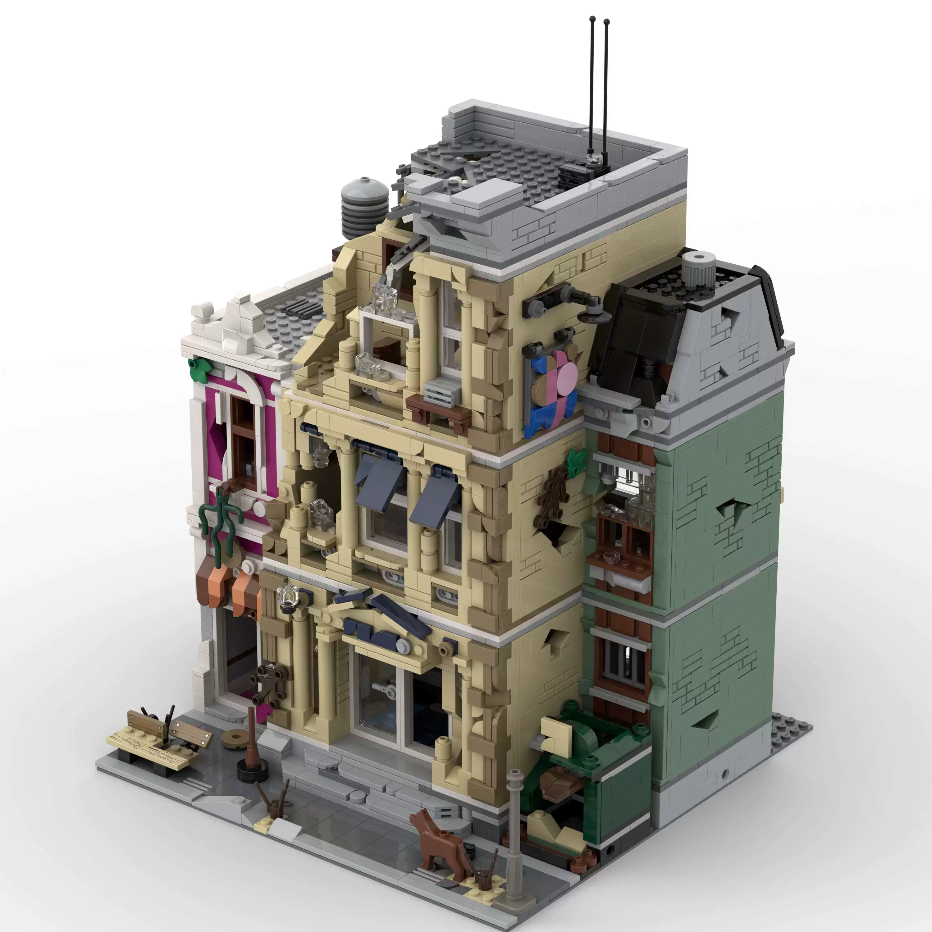MOC 66832 - Apocalypse Police Station