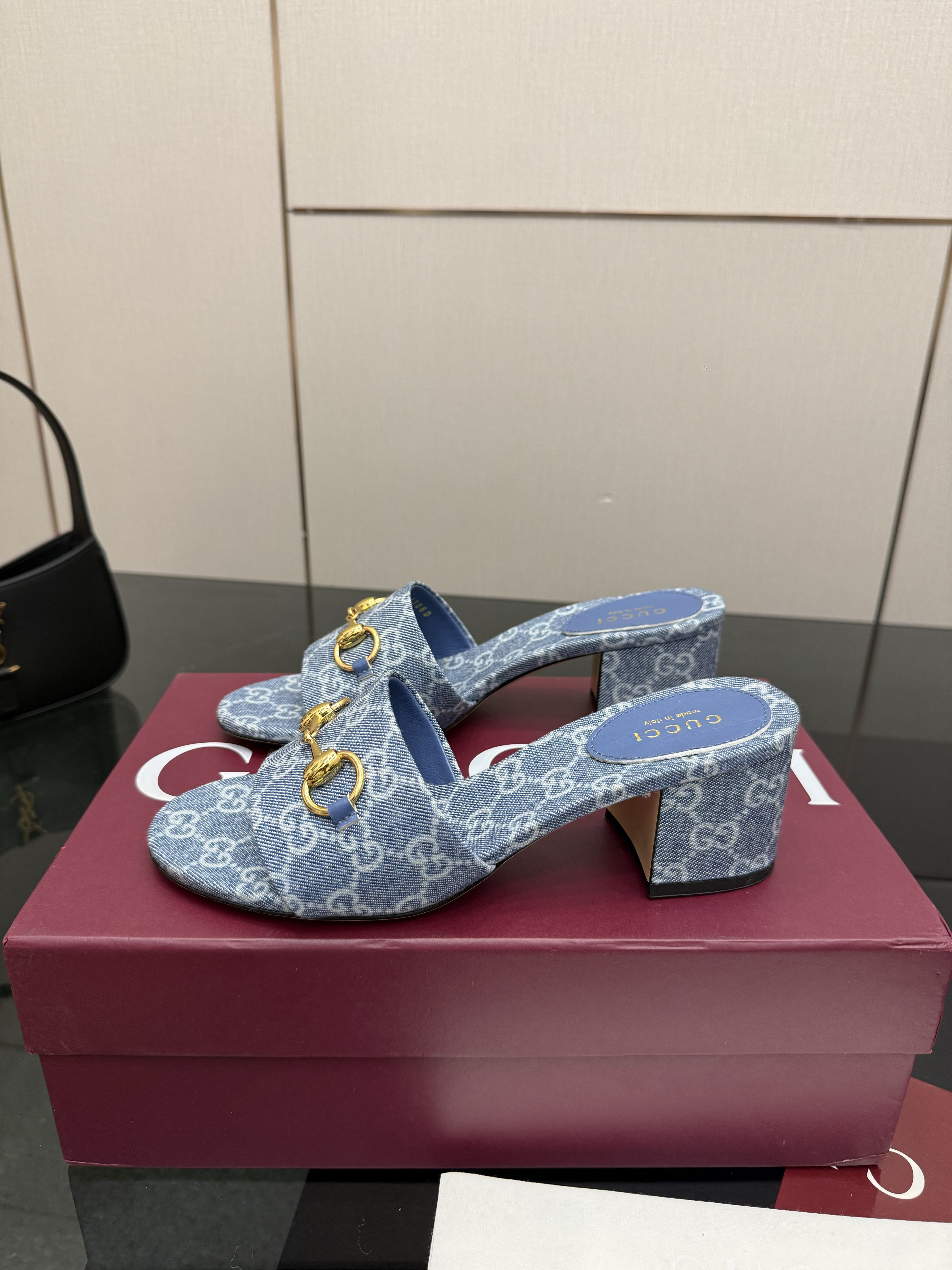 Women's Gucci Horsebit Heeled Slides