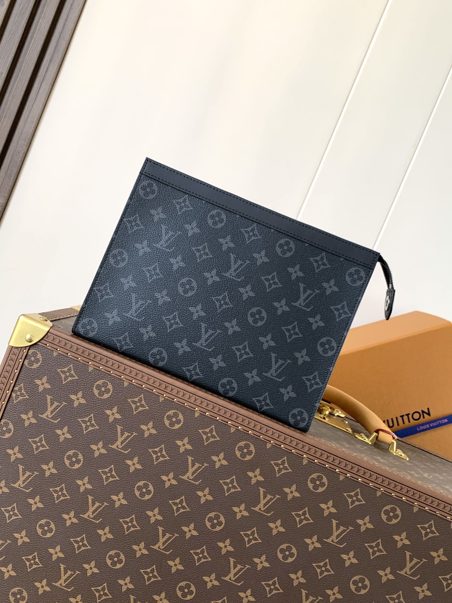M61692 Pochette Voyage MM in Grey Monogram Eclipse Canvas