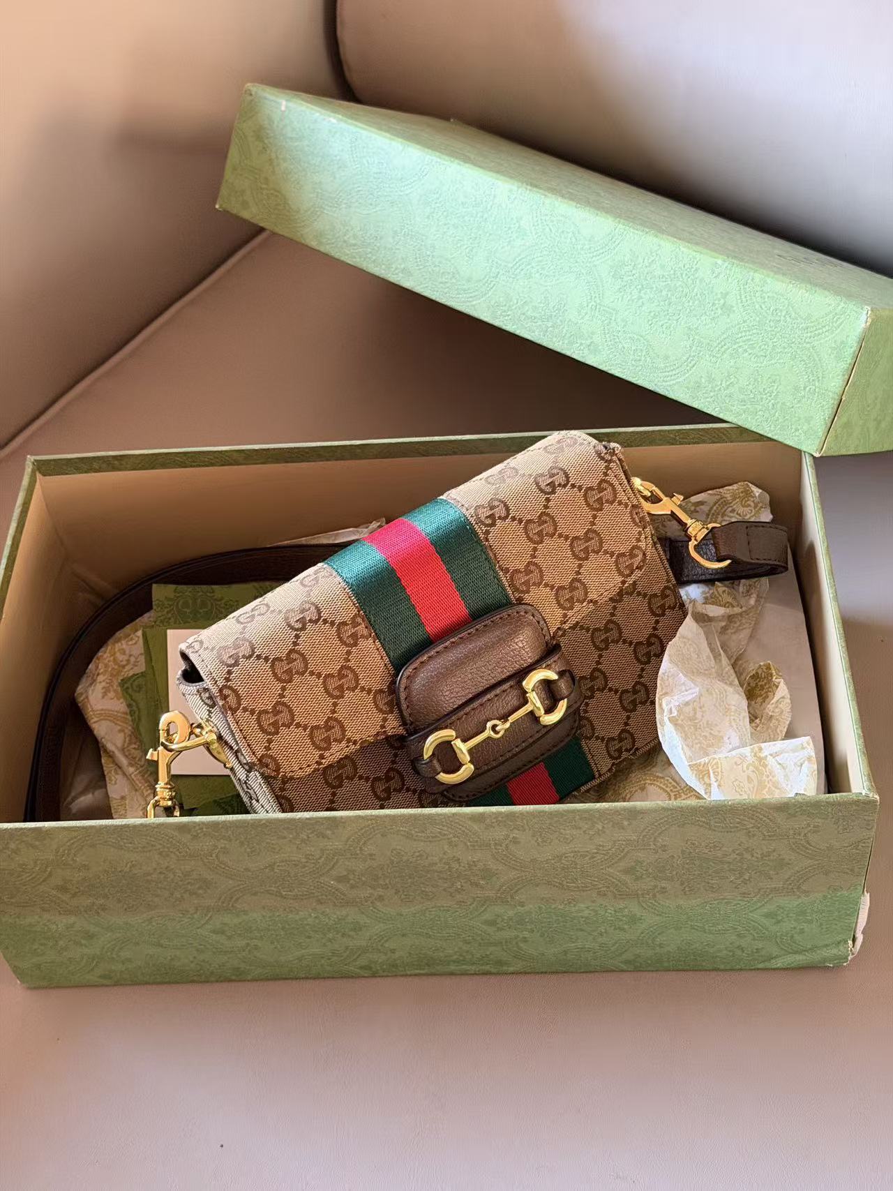 Gucci Small Canvas Saddle Bag