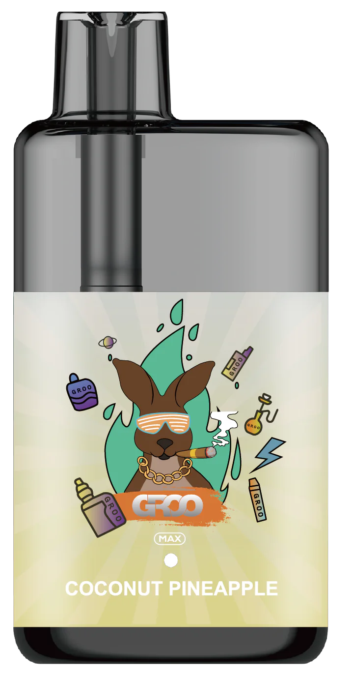 GROO MAX 10K Rechargeable Disposable Vape – Coconut Pineapple - Vaba Vape-Shop