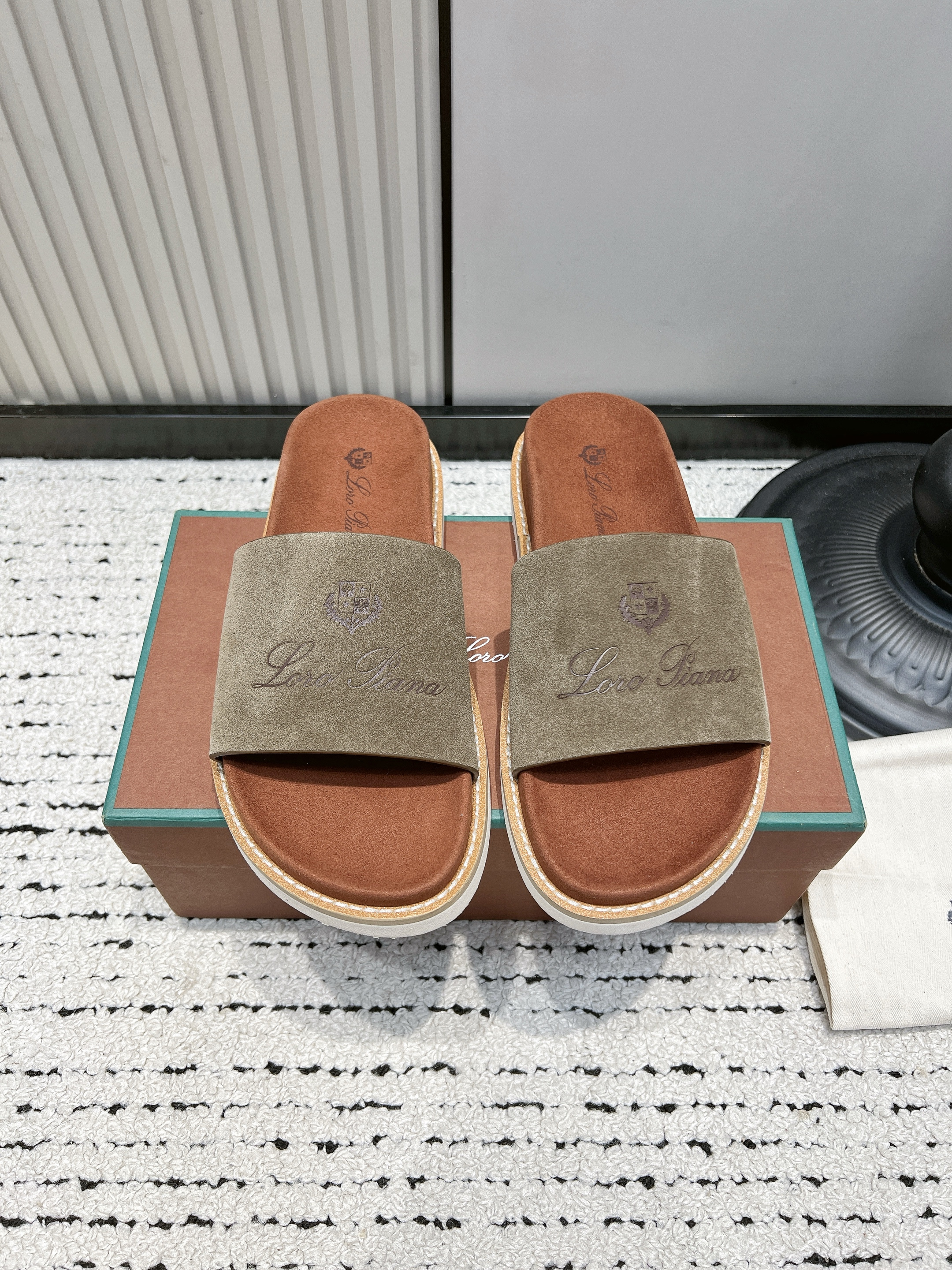 Loro Piana Men's Suede Sandal