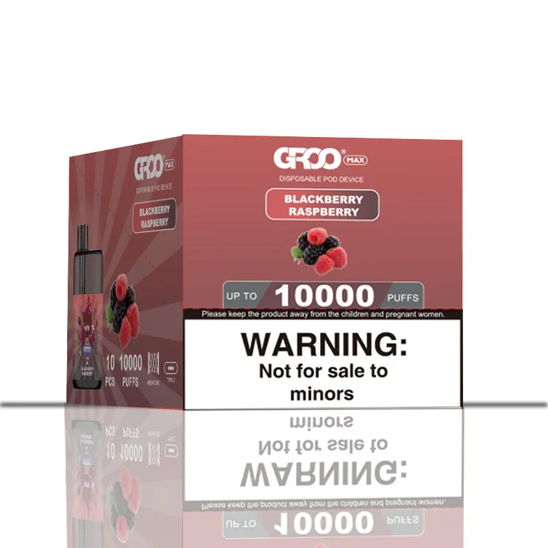 GROO MAX 10K Rechargeable Disposable Vape – Blackberry Raspberry - Vaba Vape-Shop