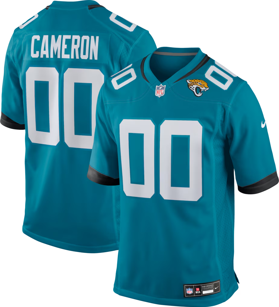 Customized Nike  White Jacksonville Jaguars Football Jersey Teal Game Jersey
