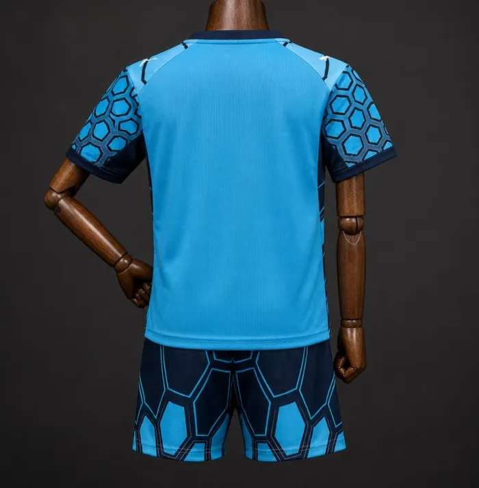 Kids Marseille Blue Goalkeeper Suit 26/27 | Soc Jersey - Premium Football Jersey
