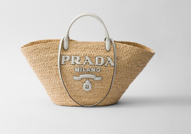 Prada Large Raffia Bag