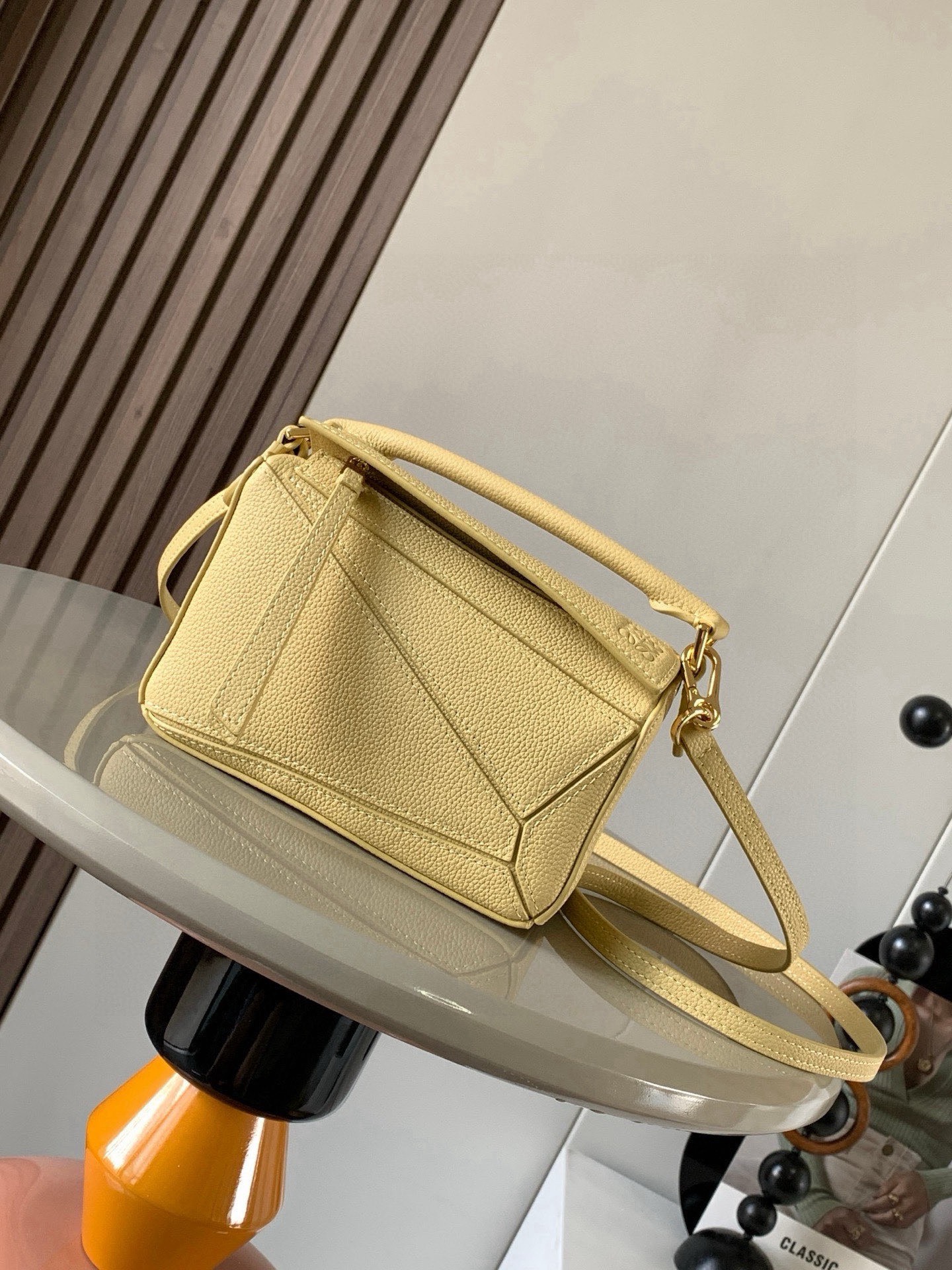 Loewe Puzzle Mini 18 Edge Grained Calfskin Leather Shoulder Gold/Silver HW Top Handle Bag / 10A - KAIROO