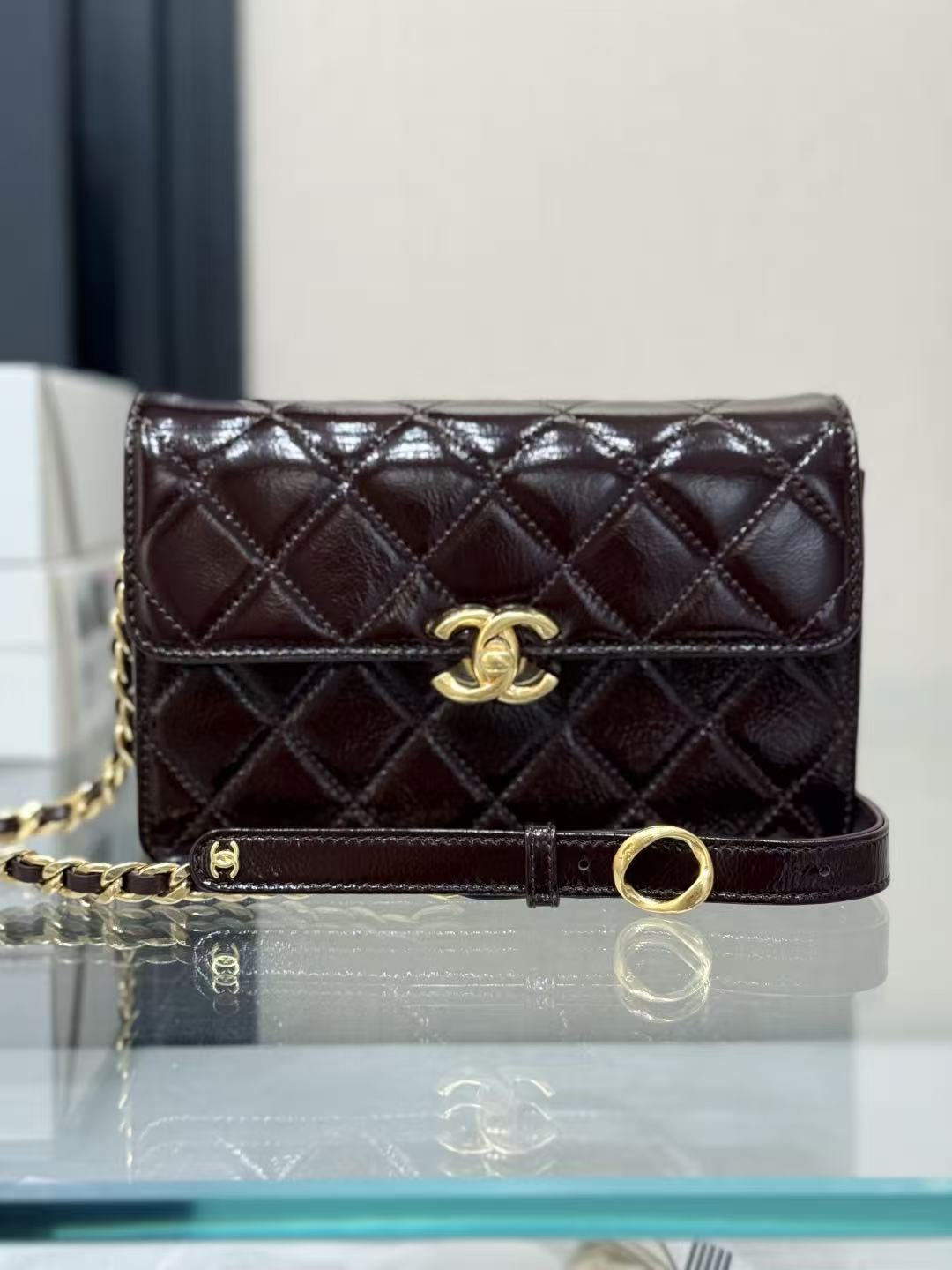 Chanel lambskin crossbody bag