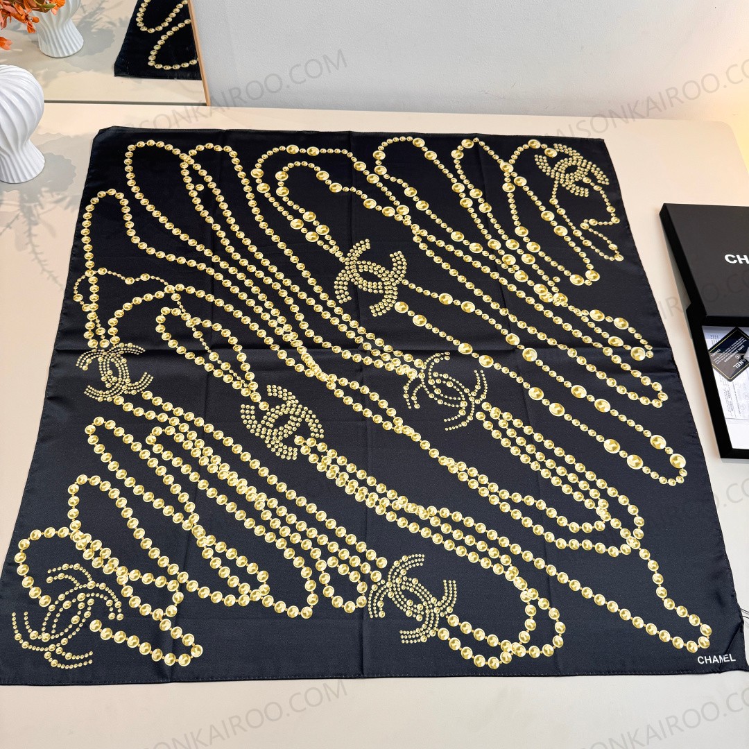 Chanel Pearl Chain 90 Silk Scarf - KAIROO