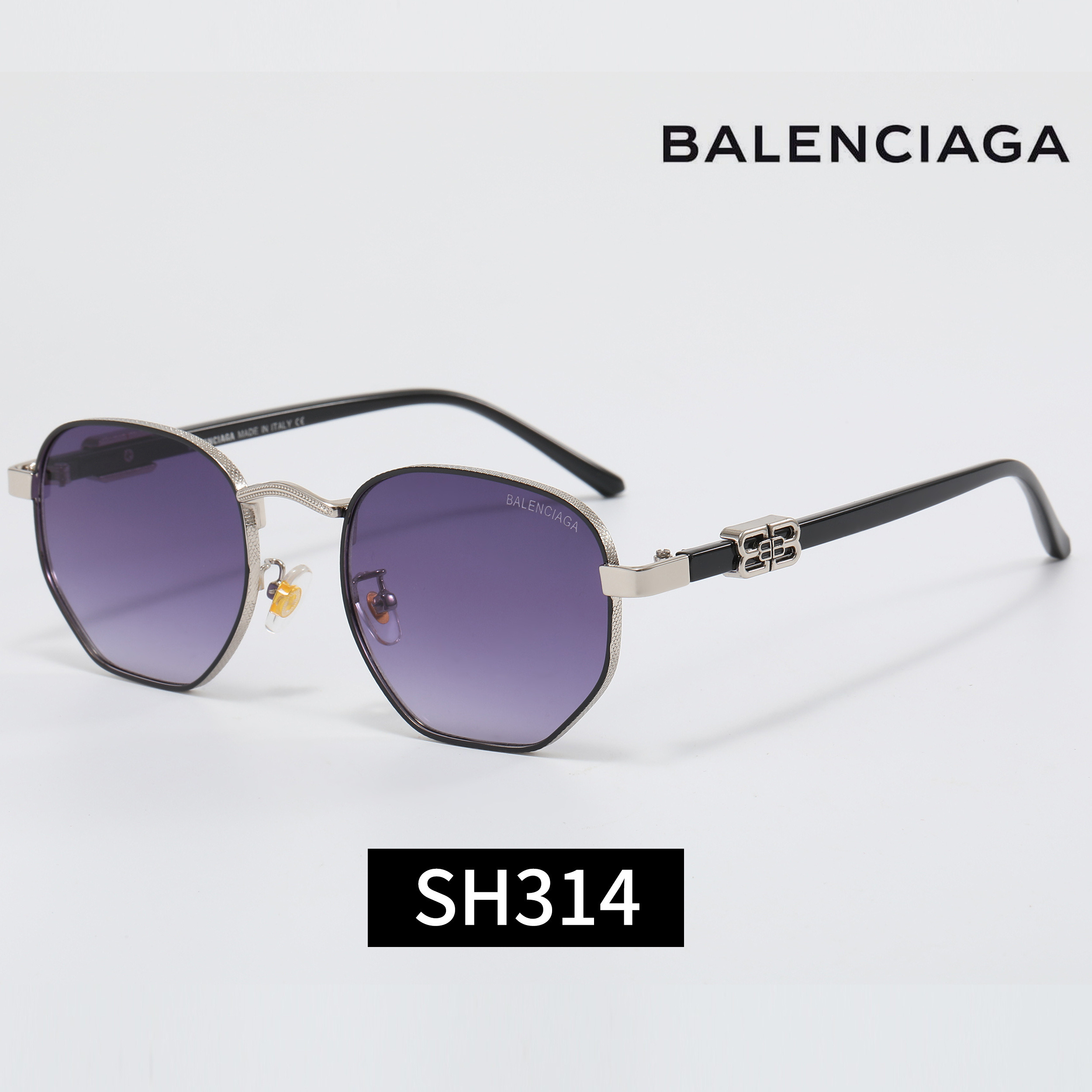 Balenciaga BB Logo Engraved Metal Sunglasses Top quality - KAIROO