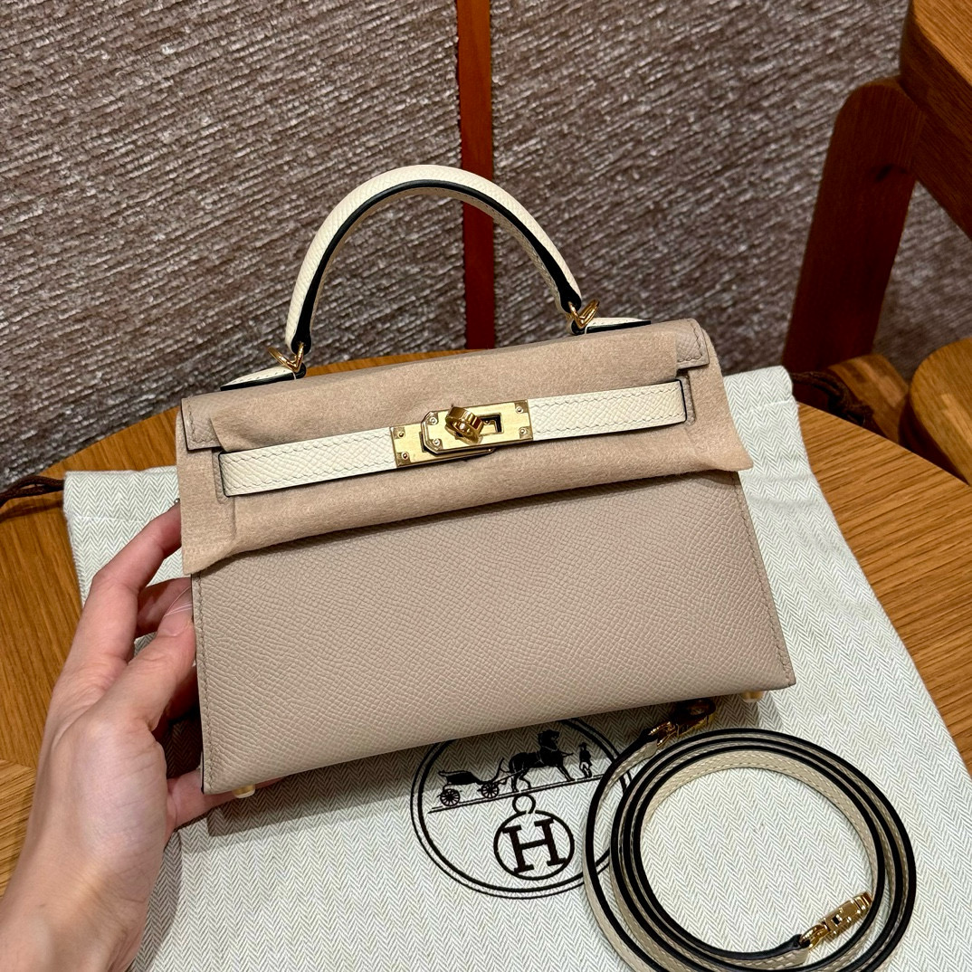 Hermes Bicolor Trench and Nata  Epsom Mini Kelly 20 II