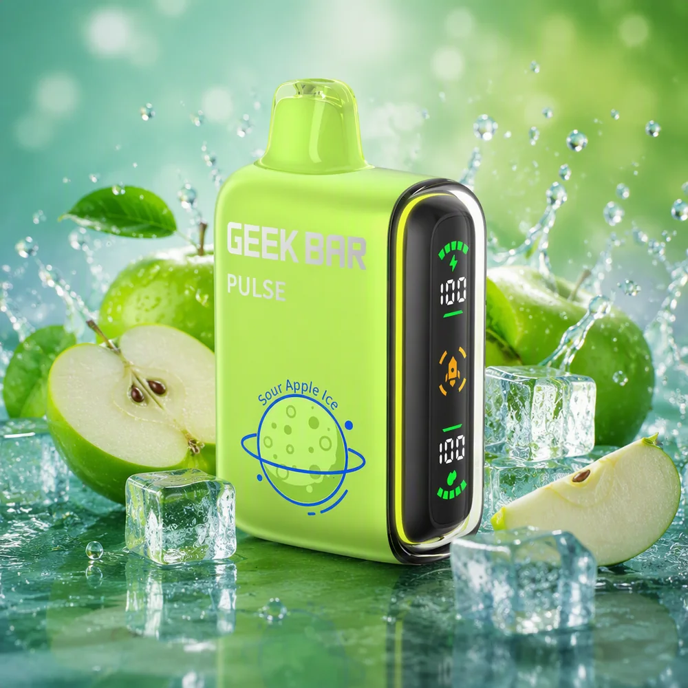 Geek Bar Pulse 15K Disposable Vape - Sour Apple Ice