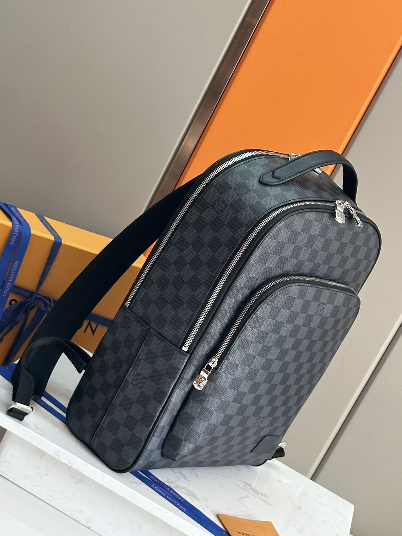Louis Vuitton LV Michael Backpack for Men in Damier Graphite Canvas