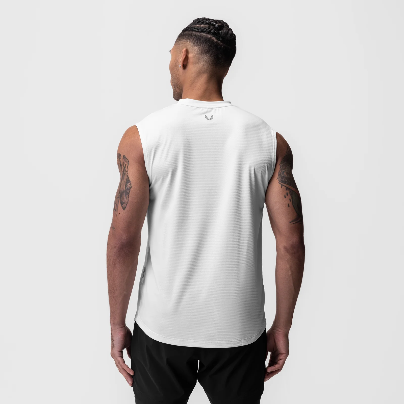 0757. AeroSilver Cutoff Tank - White