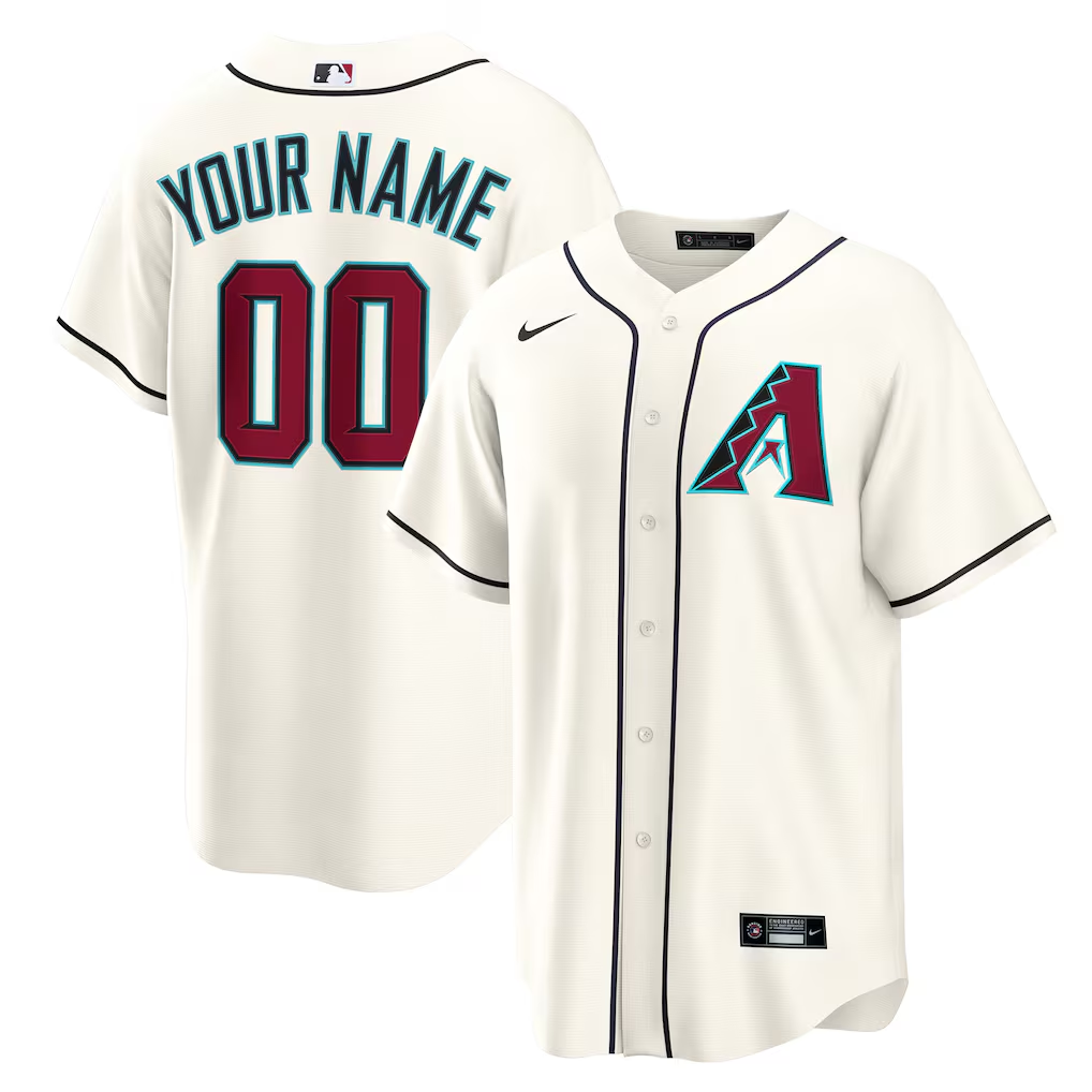 Arizona Diamondbacks Nike Cream Red Black Home/Away Custom Remastered Jersey