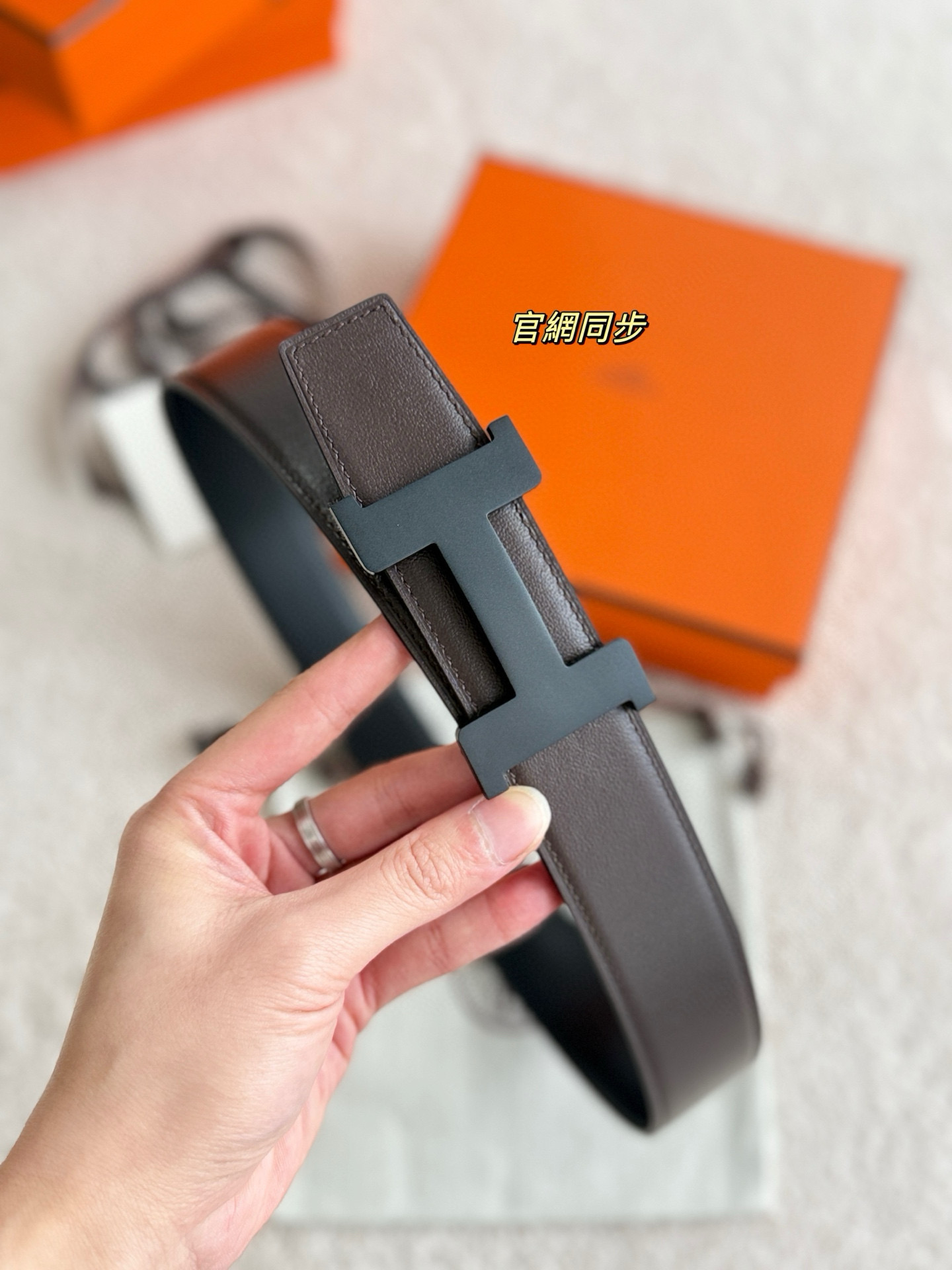 Hermes Constance H Reversible Leather Belt 3.8cm
