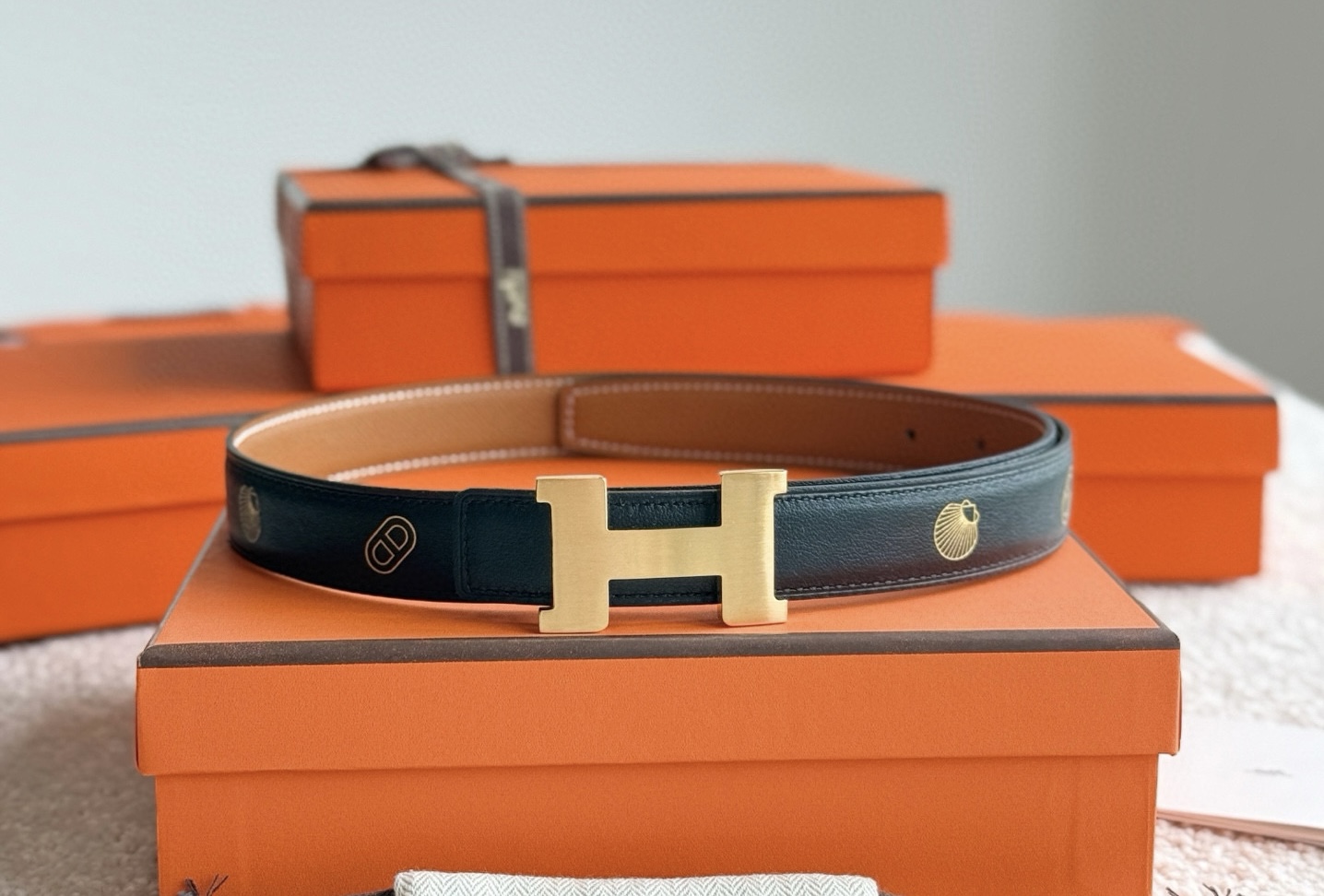 Hermes Mini Constance Reversible Leather Belt 24mm