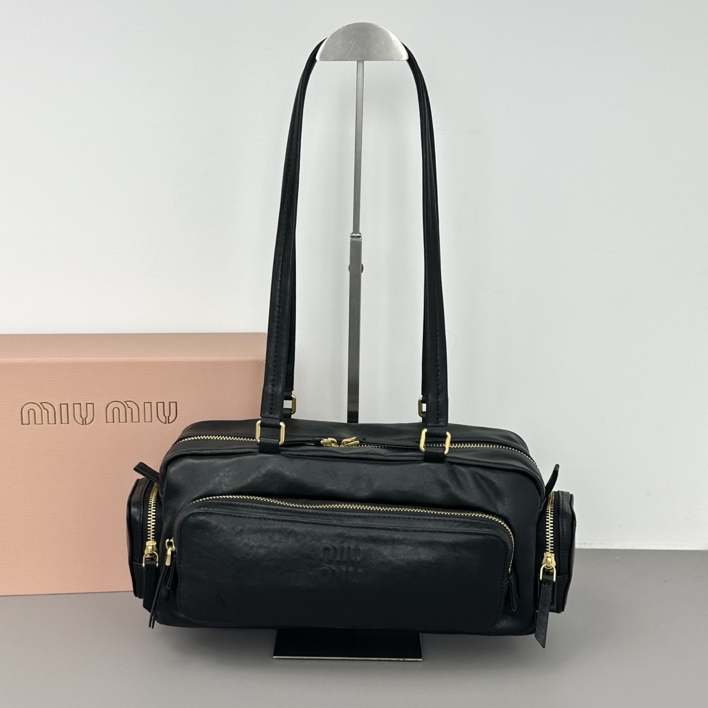 MiuMiu Pocket Bag in Washed Nappa Leather