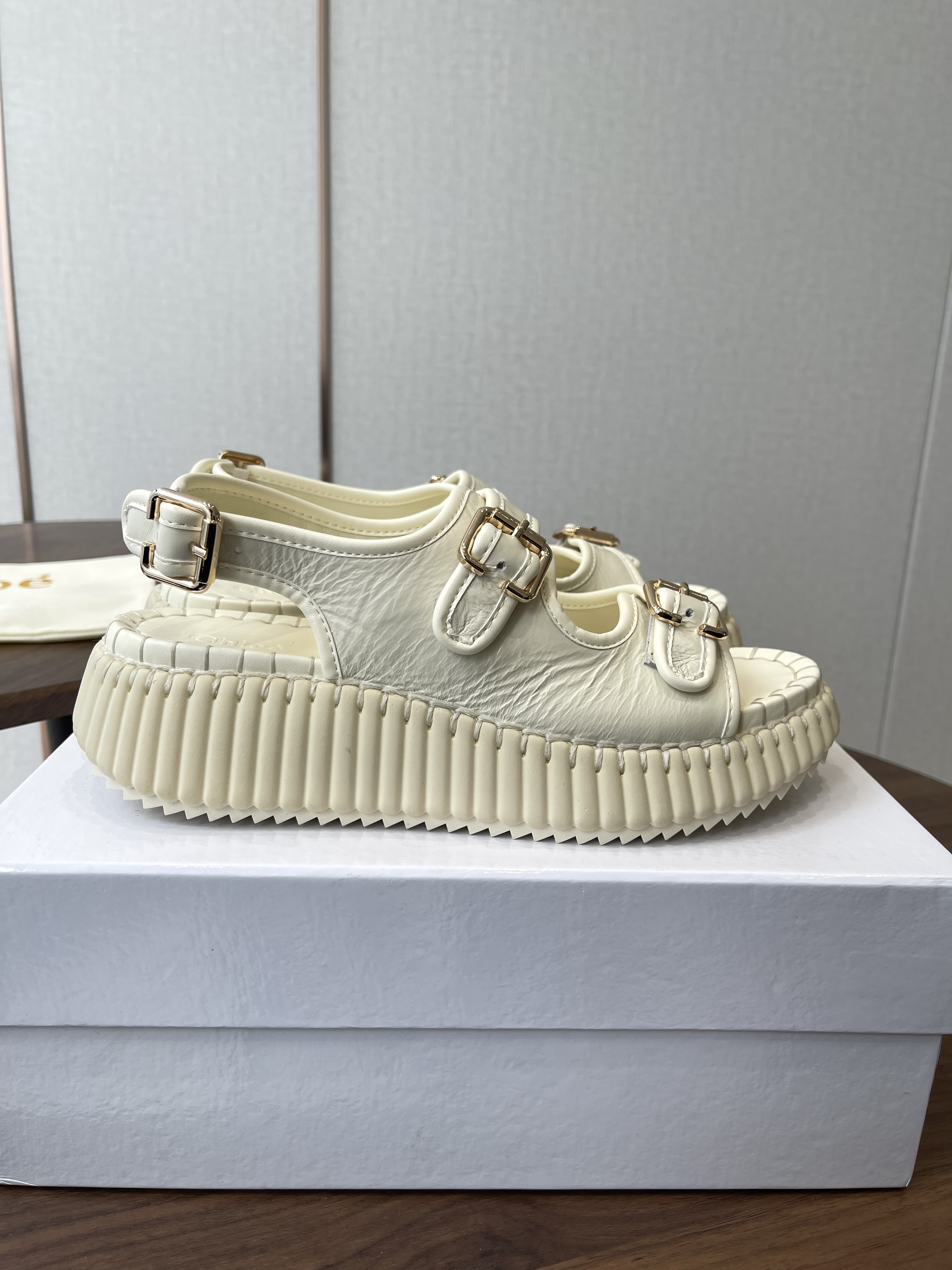Chloe Nama Wedge Sandals