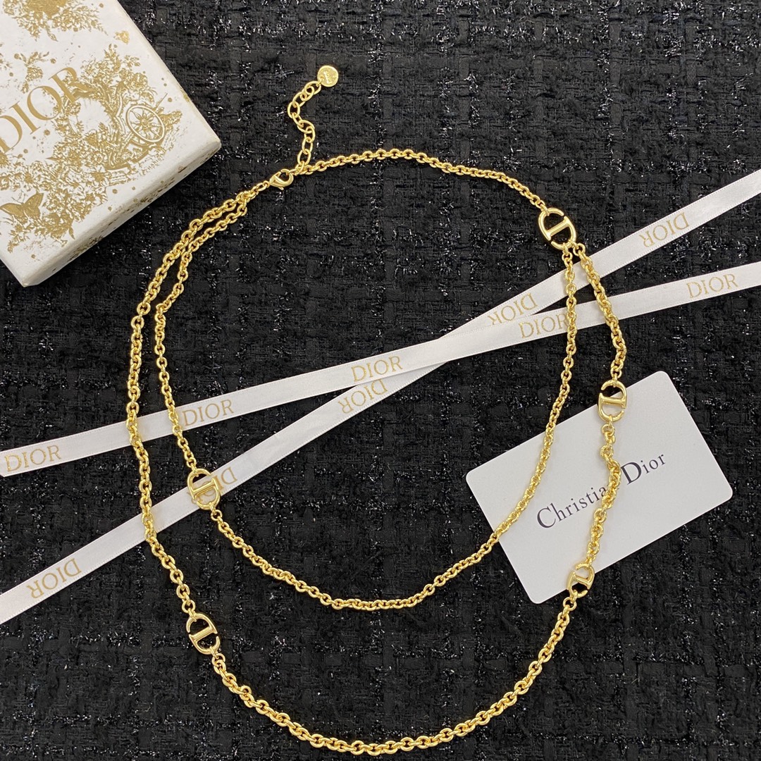 Dior Gold Sweater Necklace