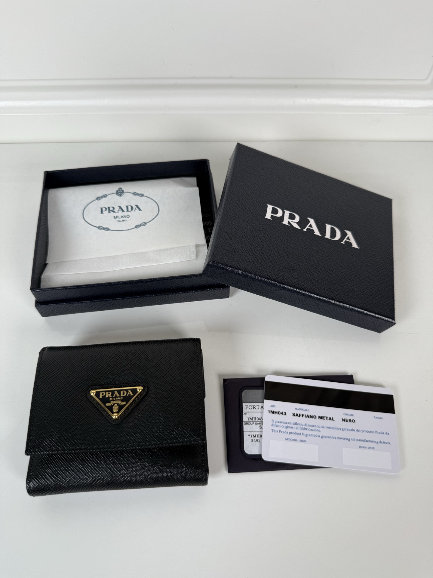 Prada Saffiano Small Wallet-Black
