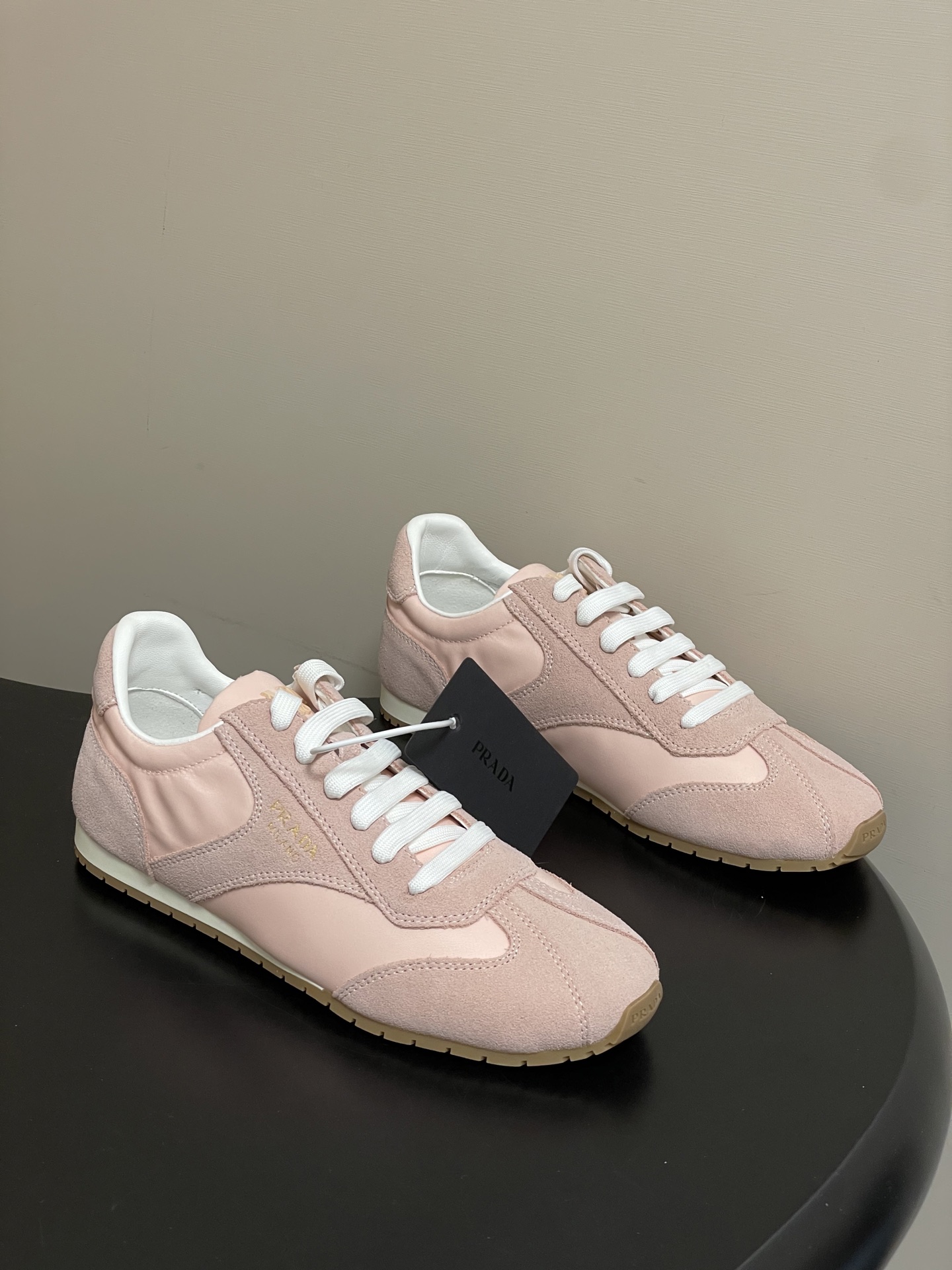 Prada Women's Suede and Re-Nylon  Sneaker