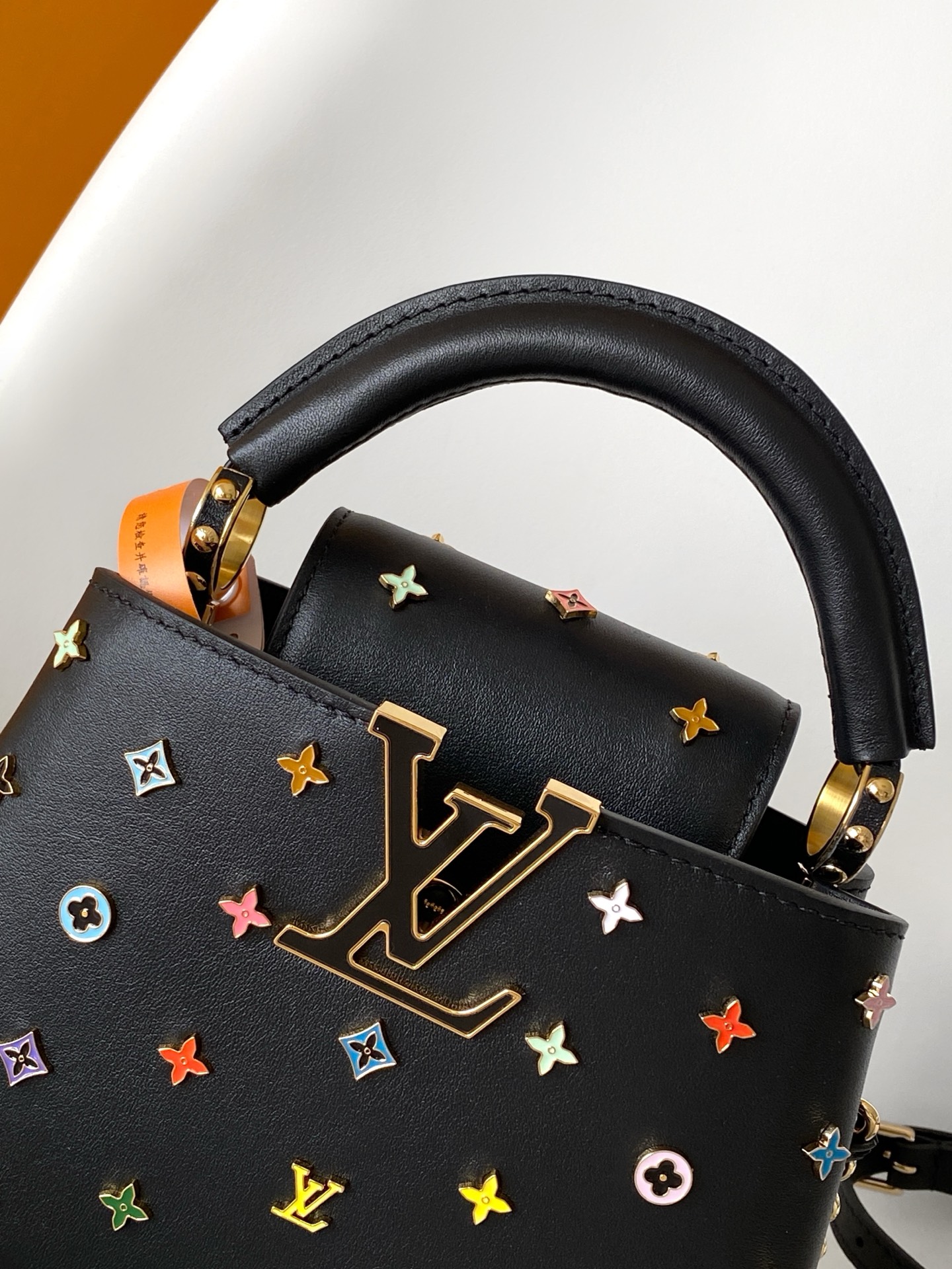 Louis Vuitton x Takashi Murakami Capucines East West Mini Handbag Black