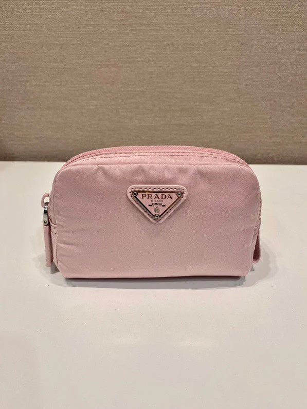 Prada CLUTCH 12 IN LIGHT PINK RE-NYLON