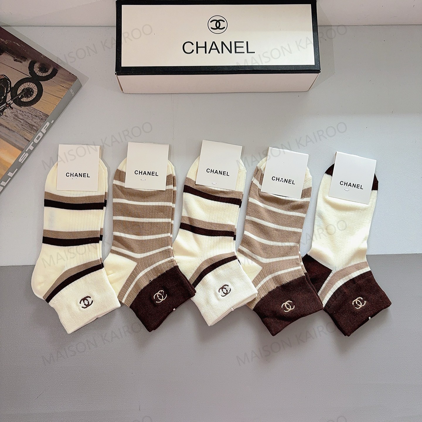 Chanel Socks 5-Pack - KAIROO