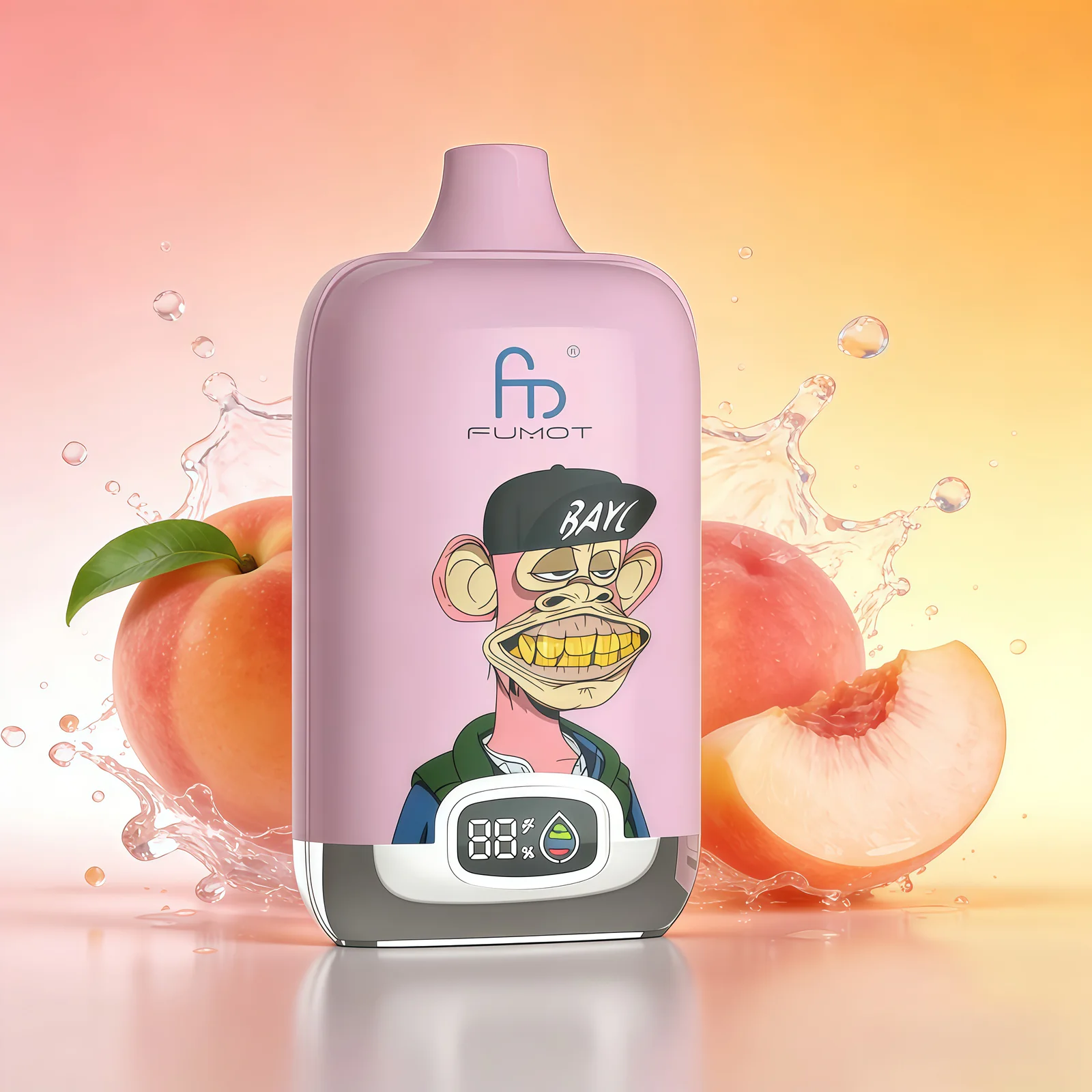 FUMOT Digital Box 12K Disposable Vape – Peach Ice - Vaba Vape-Shop