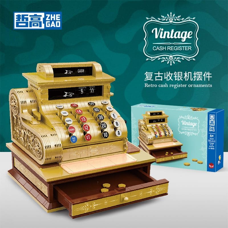 QunLong 00387 - Vintage Cash Register(Mini Block)