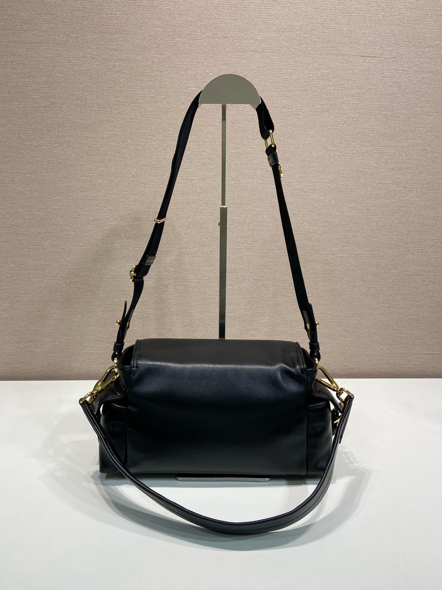 Prada PRA Shoulder Bag Black Sheepskin 341130