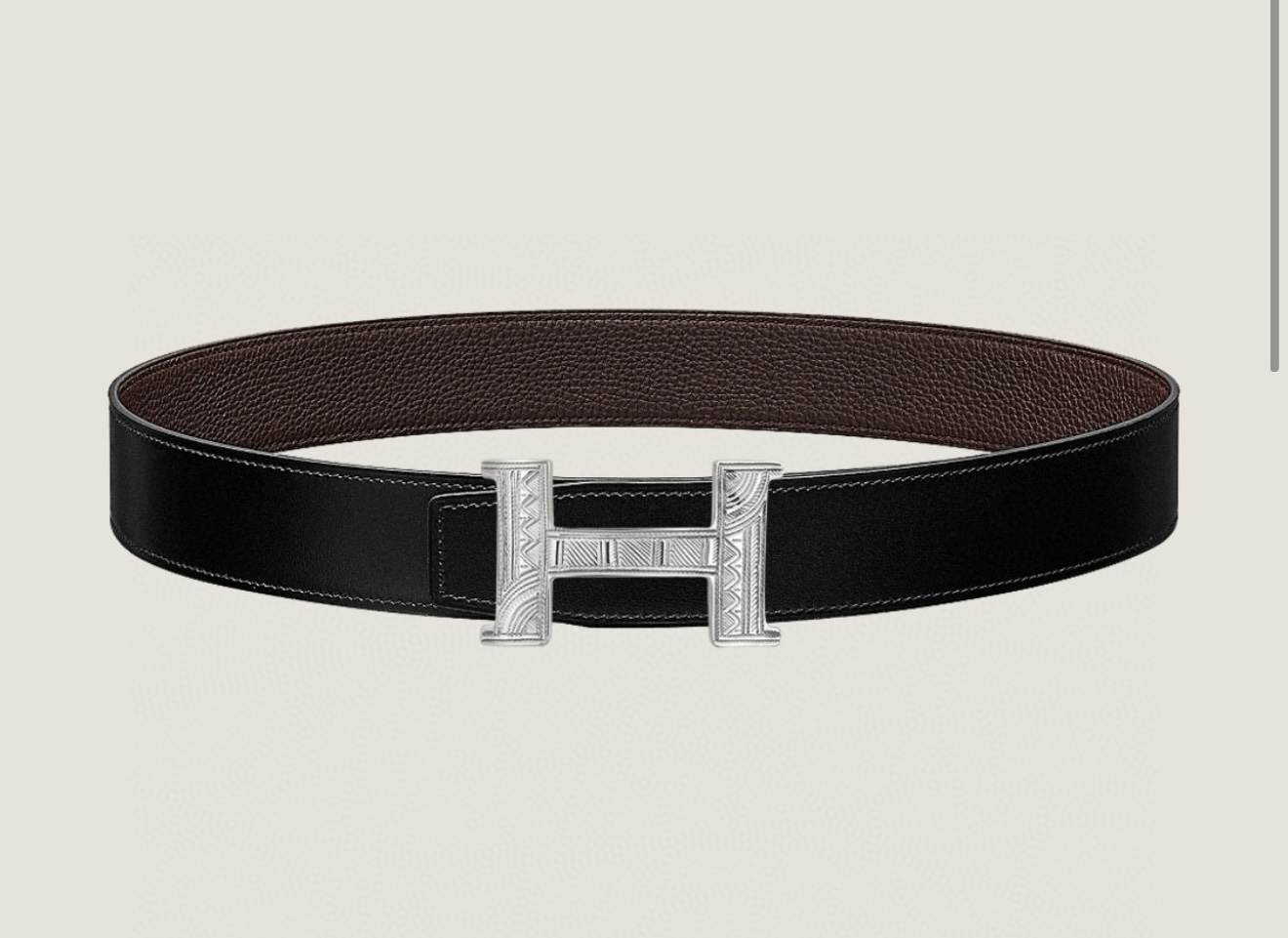 Hermes Constance Touareg Reversible Leather Belt 3.8cm