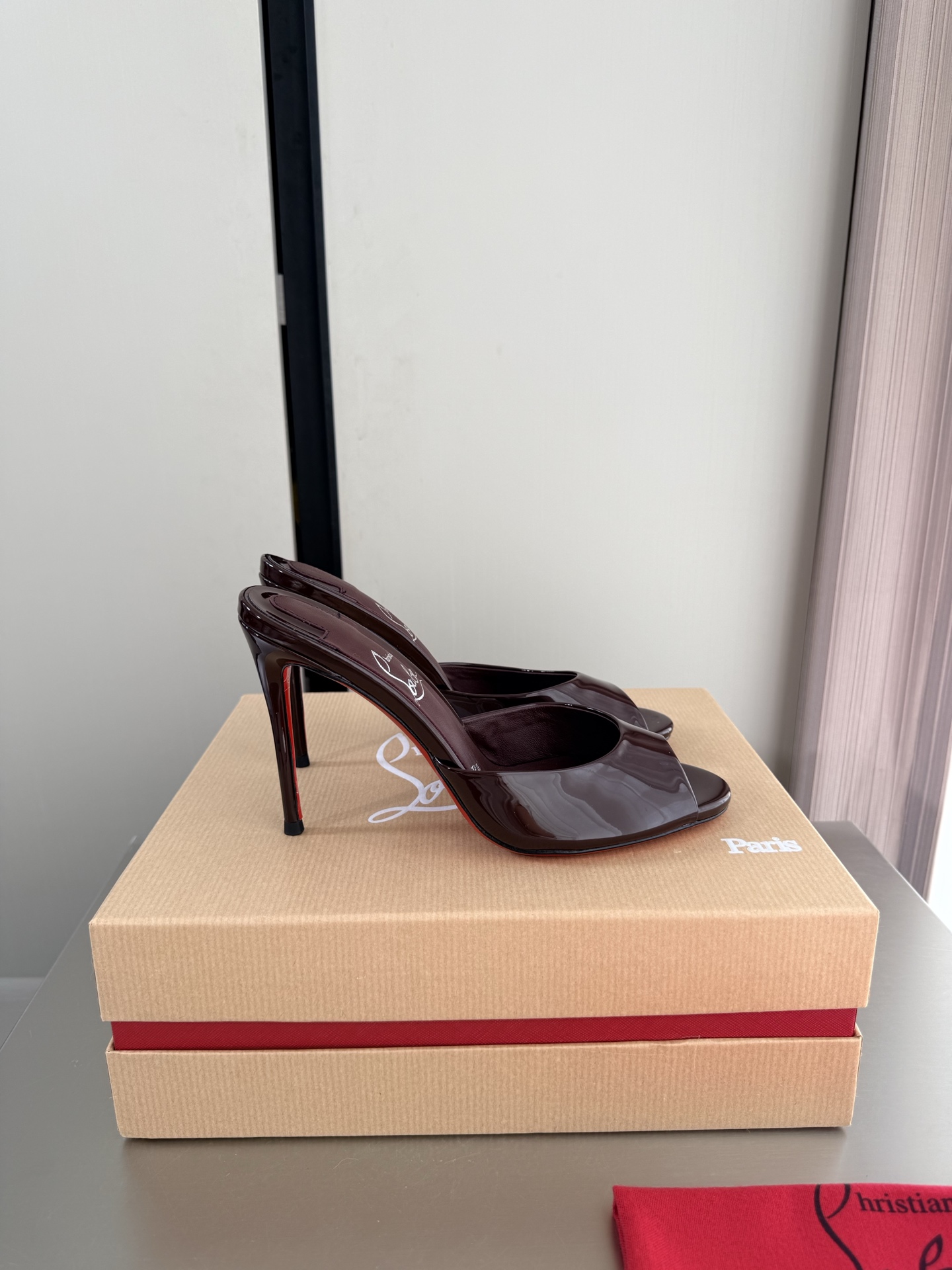 Christian Louboutin shiny leather Mule